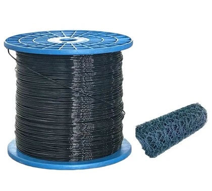ลวดโพลีเอสเตอร์สีดำ 2.5 มม. 2.7 มม. 3.0 มม. สำหรับเกเบี้ยน
